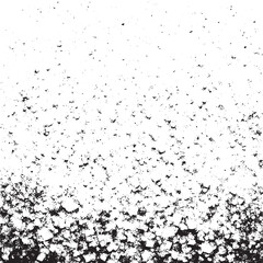 Abstract noise small particles debris and dust distressed uneven background grunge texture overlay with rough and fine grains isolated on white background