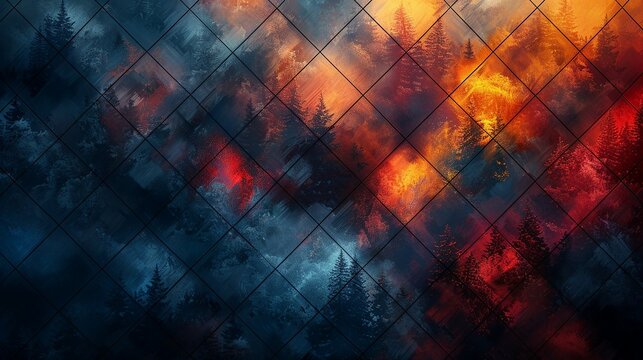 Plaid backgrounds with intersecting lines and rich colors evoke a sense of tradition and warmth perfect for cozy and rustic designs Background Illustration, Bright color tones, , Minimalism,