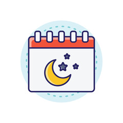 Fasting Calendar vector icon