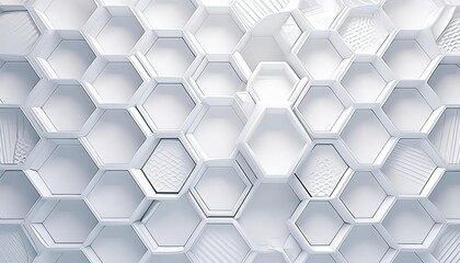 Fototapeta premium Hexagons images, clean white hexagonal pattern images, Honey cube pattern images, white hexagonal metal images, honeycomb pattern