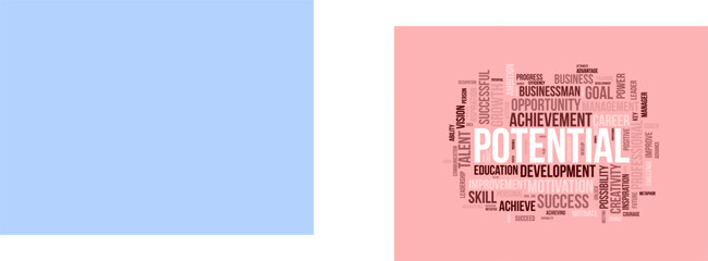 Potential wordcloud template. Business concept vector background.