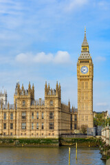 Obraz premium Big Ben tower of Houses of Parliament in London, UK