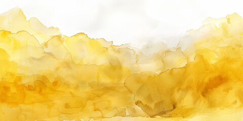 Abstract Yellow Watercolor Landscape