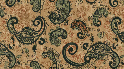 Traditional Ajrakh Pattern, Hand Block Print, Batik Print, Indian Textile Background, Floral Background, Kalamkari Print, Madhubani pattern