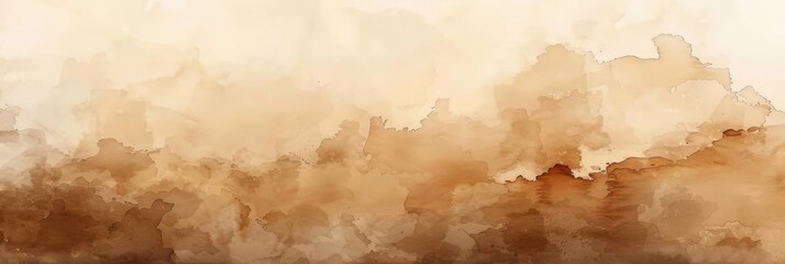 Obraz premium Abstract Watercolor Background in Shades of Brown