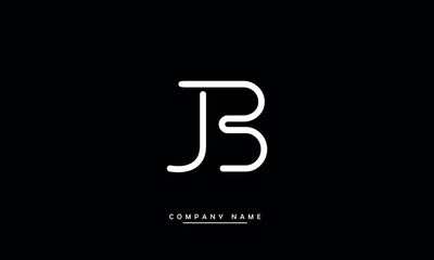 JB, BJ J, B Abstract Letters Logo Monogram