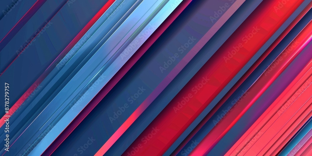 Poster blue red abstract presentation background with stripes lines