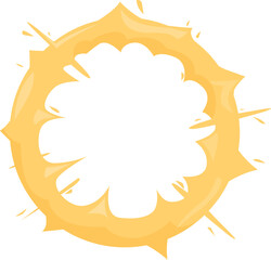 Juice splash making a perfect circle of orange refreshment