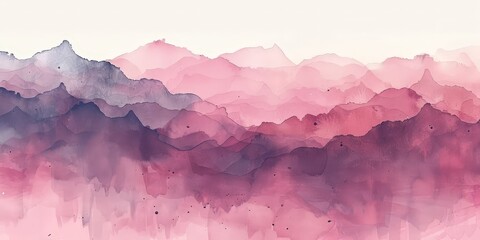 Obraz premium Abstract Mountain Range in Watercolor