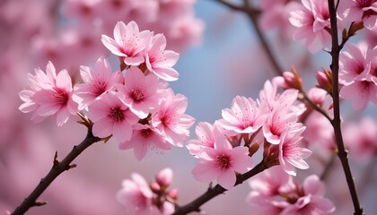 Obraz premium Beautiful pink flowers in spring season theme