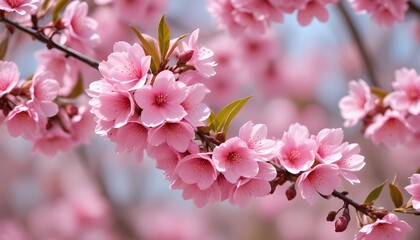 Obraz premium Beautiful pink flowers in spring season theme