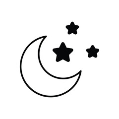 Crescent Moon vector icon