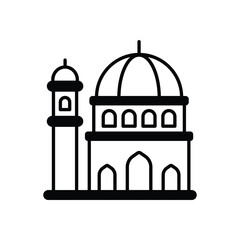 Mosque Silhouette vector icon