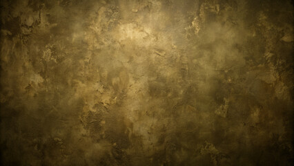 A textured surface with a mottled appearance combining shades of brown and gold in an abstract pattern for a visual effect reminiscent of a distressed or antique wall covering