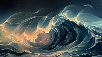 Luminous abstract waves