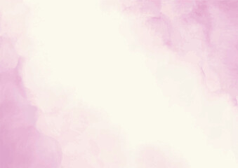 Pastel soft pink aquarelle watercolor paint background. Pink bright center border for poster, business card, brochure or flyer. Watercolour bleed, stain, fringe with vibrant distressed grunge texture.