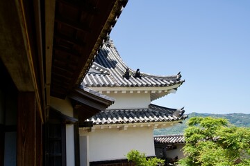 Tile roof of the keep of Kochi Castle