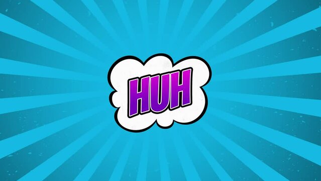 Comics Title huh Simple Animation 4k Video Comics Background Text Animation