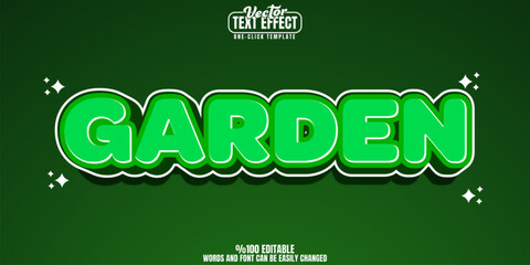 Garden editable text effect, customizable plants and flowers 3d font style