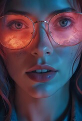 Portrait of a woman wearing sunglasses