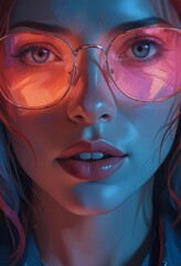 Portrait of a woman wearing sunglasses