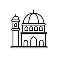 Mosque Silhouette vector icon