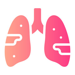 lungs gradient icon