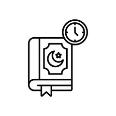 Recitation of the Quran vector icon