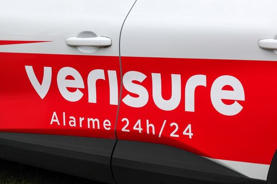 Chatillon, France - April 22, 2024: Verisure, formerly known as Securitas Direct is a security company based in Versoix, close to Geneva in Switzerland and active in Europe and South America	