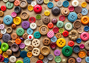 Fototapeta premium buttons sewn onto fabric