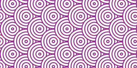 Minimal diamond vector overlapping Pattern geometric wave spiral and abstract circle wave line. purple color seamless tile stripe geometric create retro square line backdrop white pattern background.