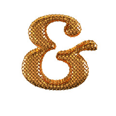 Gold ribbed symbol
