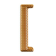 Gold ribbed symbol