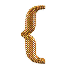 Gold ribbed symbol