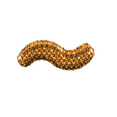 Gold ribbed symbol