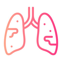 lungs gradient icon