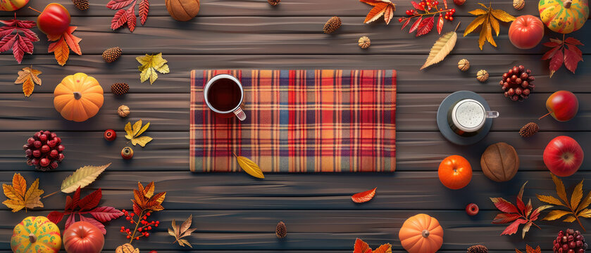 Flat design autumn picnic blanket with international beer variety for festive celebration. - Powered by Adobe