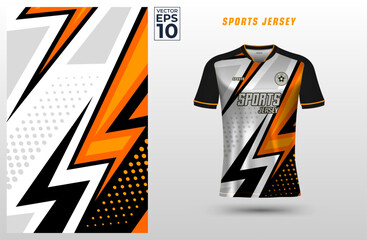 T-shirt sport jersey design template. Sport uniform in front view. Shirt mock up for sport club. Vector Illustration