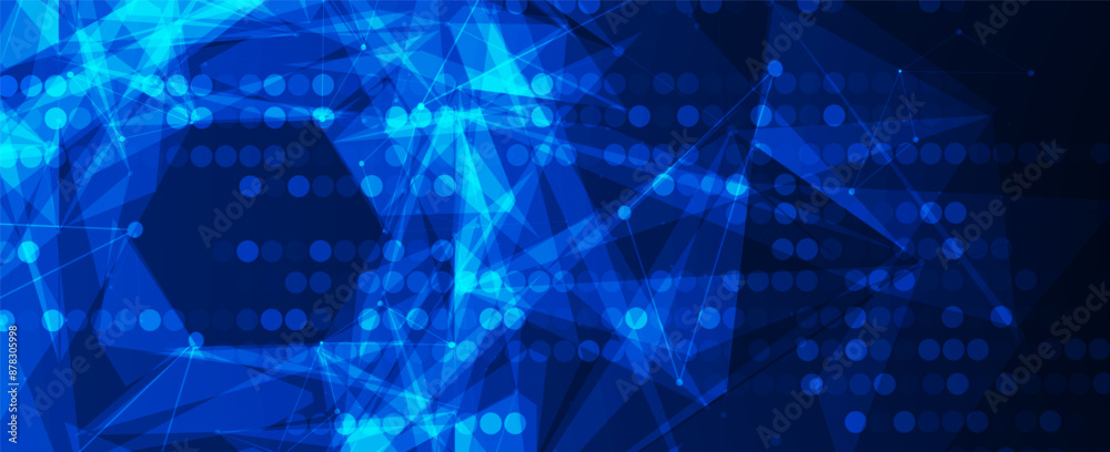 Leinwandbilder neural network concept. connected cells with links. high technology process. abstract futuristic bac