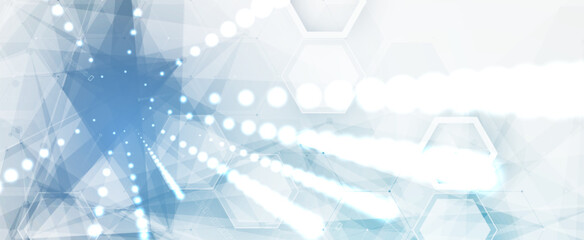 Neural network concept. Connected cells with links. High technology process. Abstract futuristic background. Vector art.