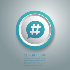Obraz premium Hashtag icon. Vector illustration