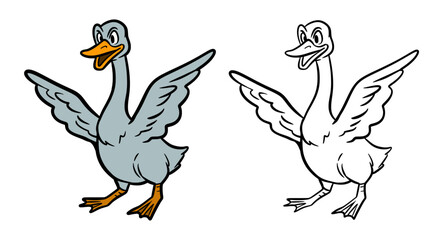 Hand Drawn Swan Vector Illustration © son