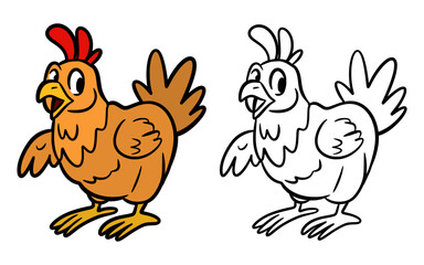 Hand Drawn Chicken Vector Illustration