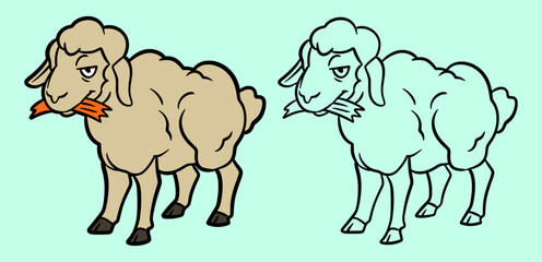 Hand Drawn Sheep Vector Illustration
