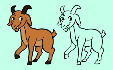 Hand Drawn Goat Vector Illustration