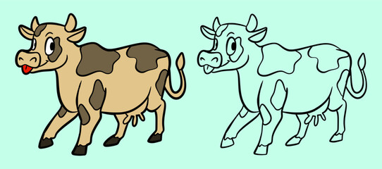 Hand Drawn Cow Vector Illustration