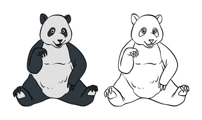 Hand Drawn Panda Vector Illustration