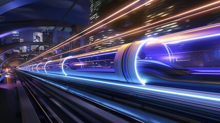 Hyperloop Transportation System in Fast Motion