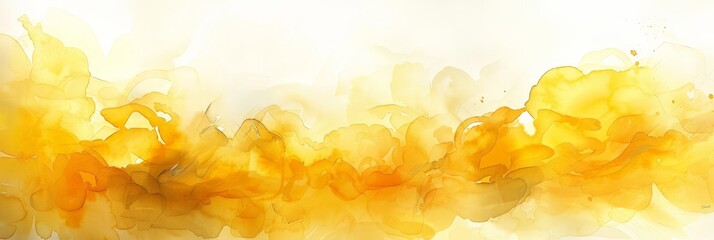 Abstract Watercolor Background with Yellow Hues