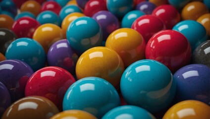 Un sacco traboccante di caramelle rotonde colorate, perfetto per una festa.
